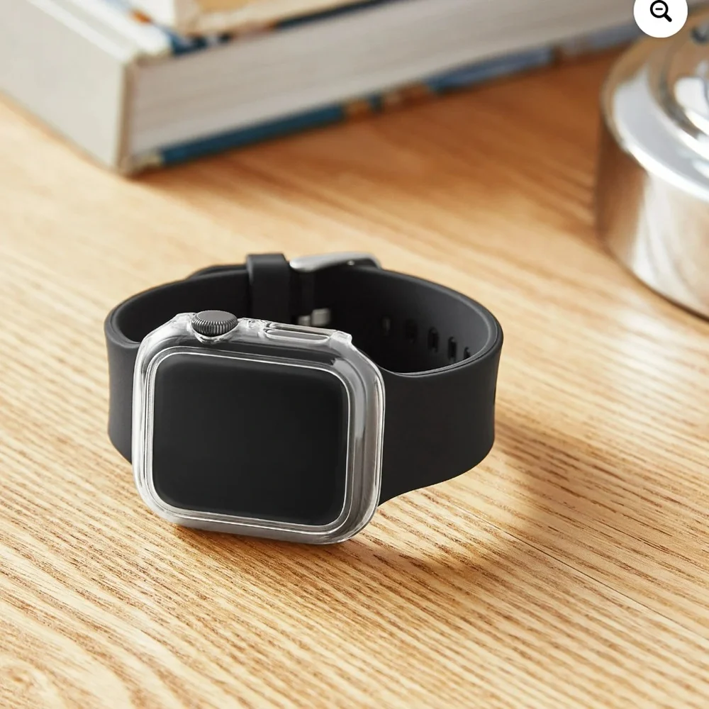 Onn Clear Bumper With Screen Protector For Apple Watch 38 mm